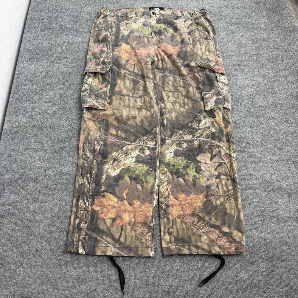 Mossy Oak Realtree Camo Cargo Hunting Pants Mens XL Cotton Blend Adjustable Leg